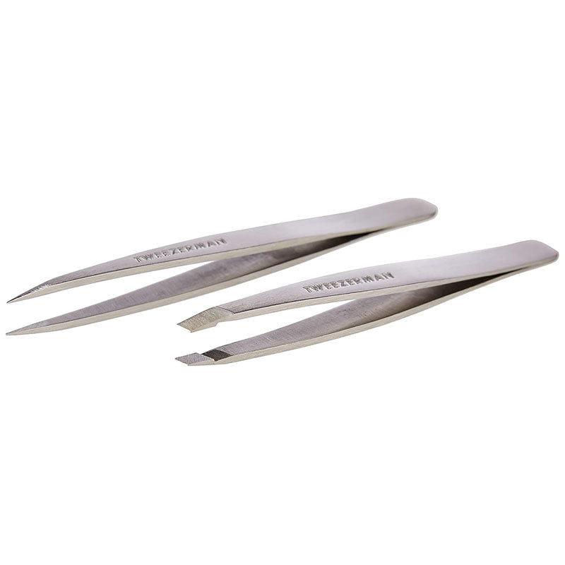 Tweezerman Petite Tweeze Set Slant and Point with Back Case