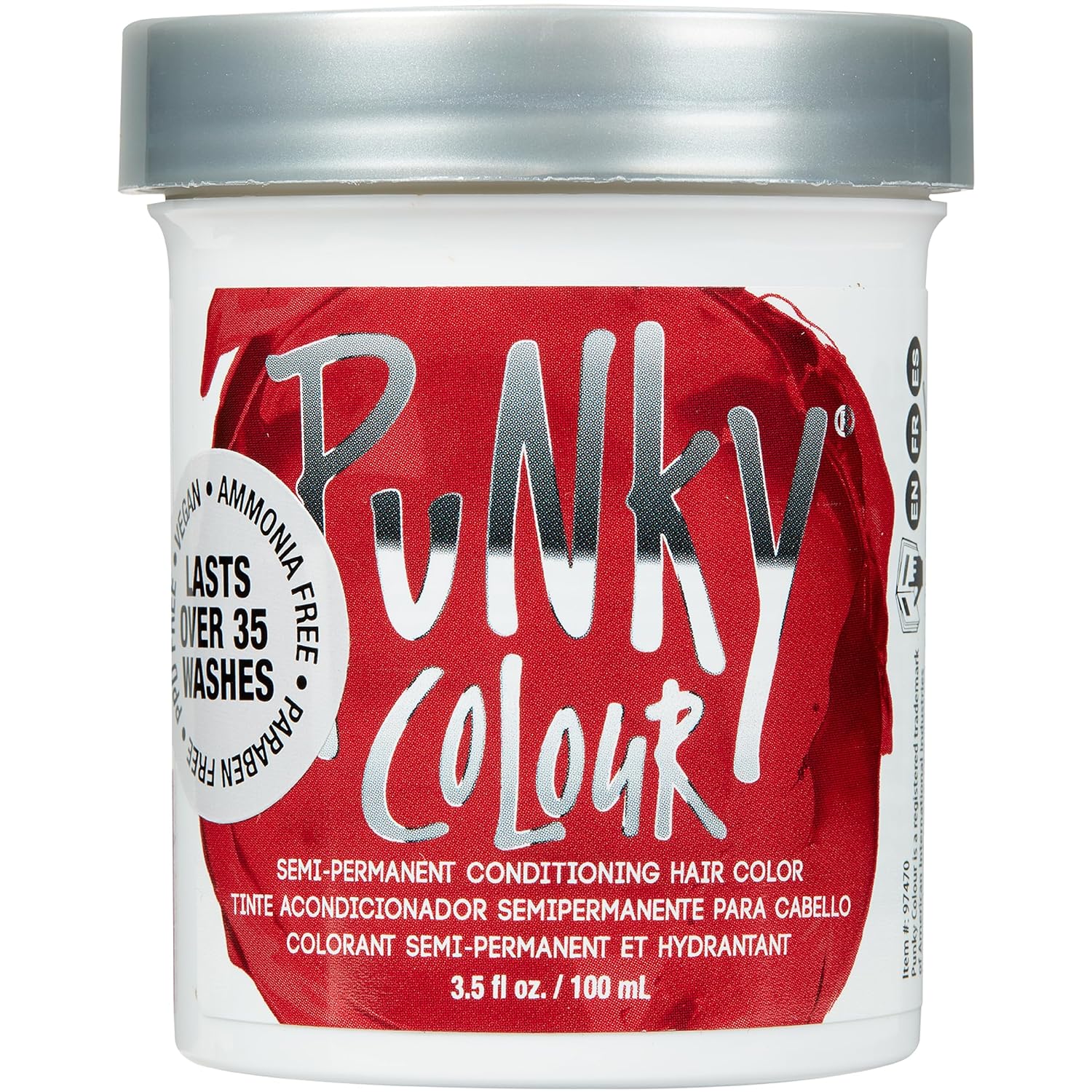 Punky Colour Semi Permanent Hair Color - Vermillion Red 3.5 oz