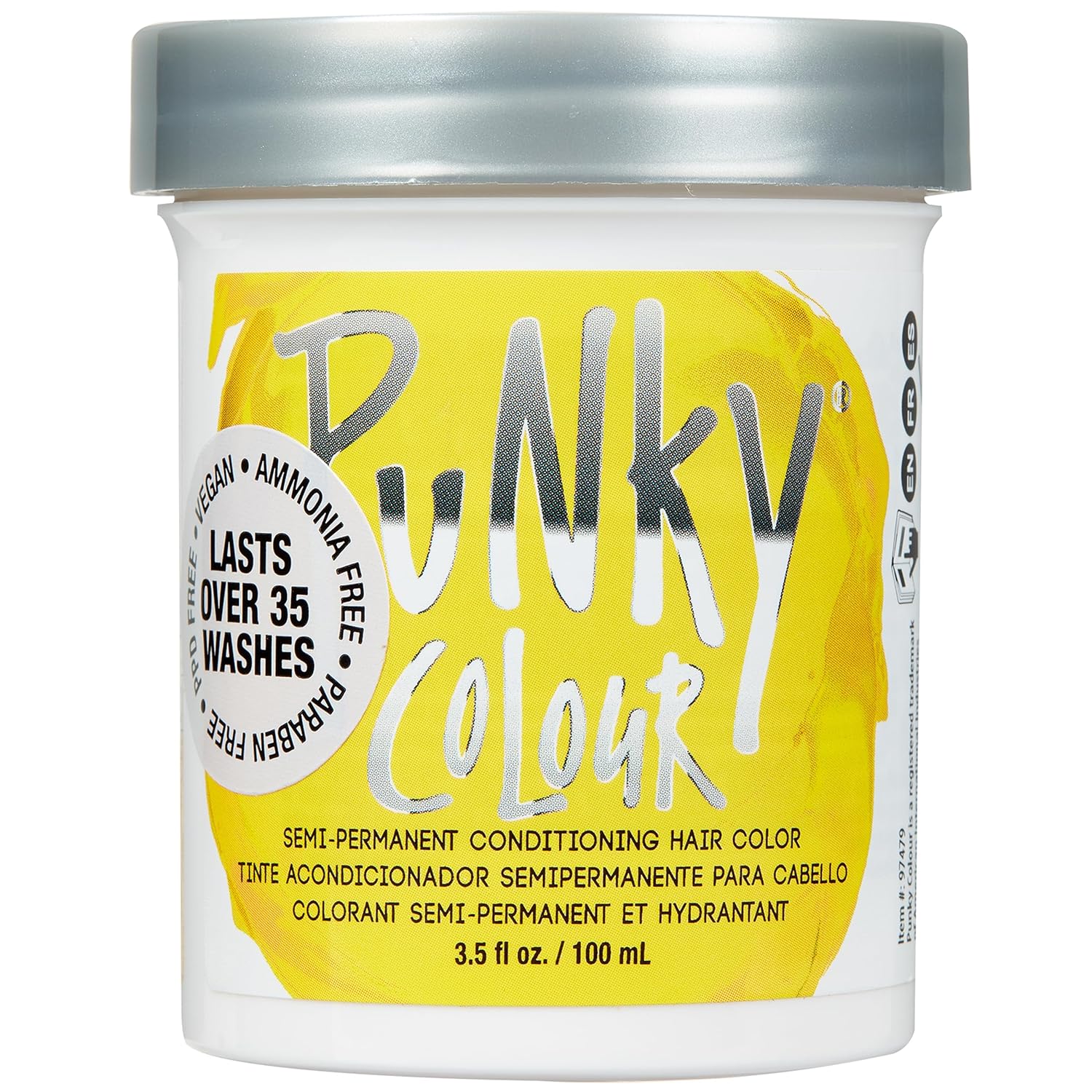 Punky Colour Semi Permanent Hair Color - Bright Yellow 3.5 oz