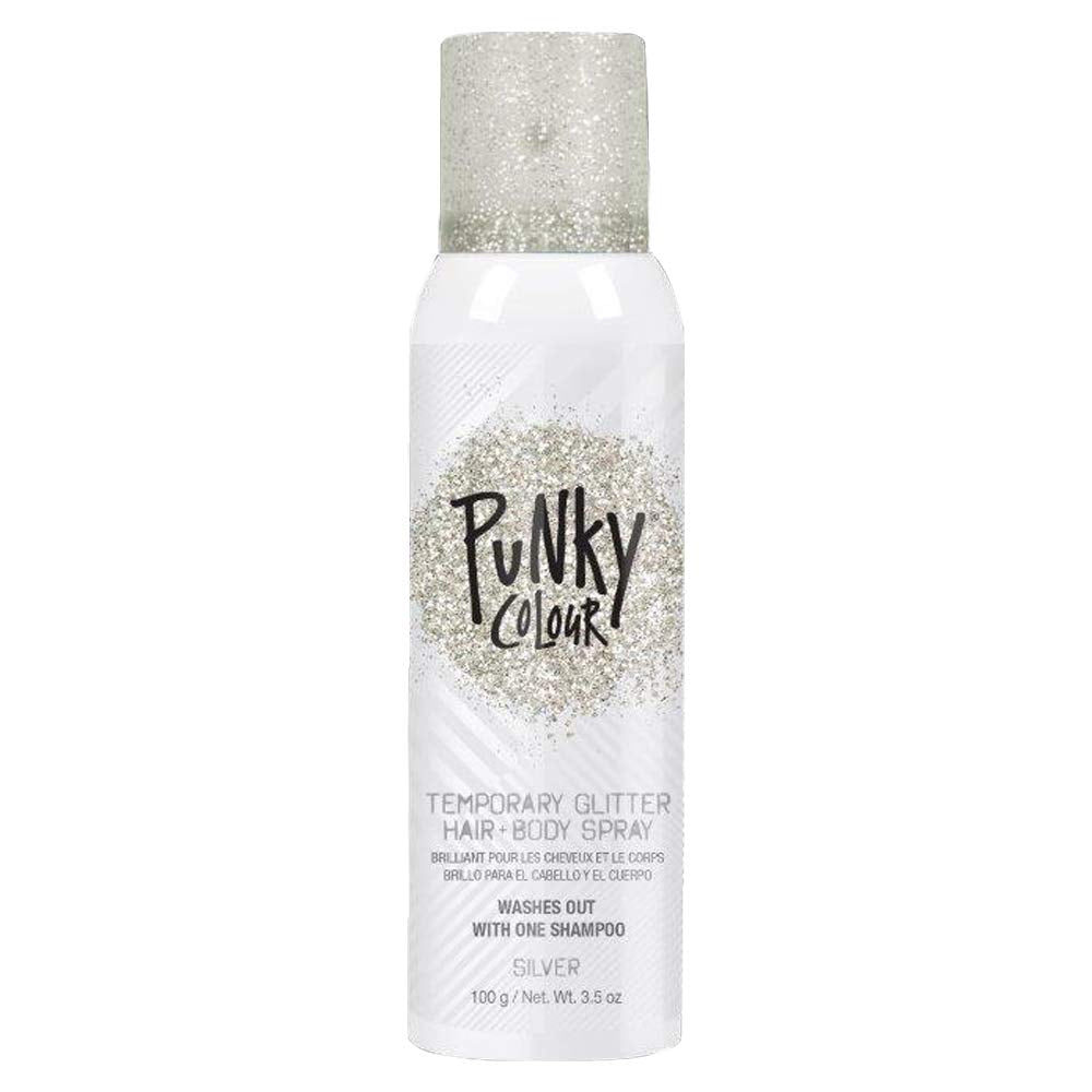 Punky Colour Temporary Hair Color Spray -  Glitter Silver 3.5 oz