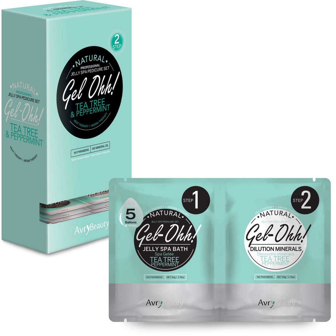 Avry Gel-Ohh Jelly Spa Bath Pedicure Footbath - Tea Tree & Peppermint