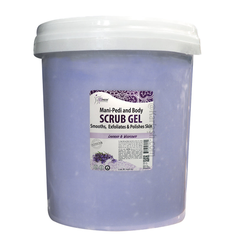 SPA REDI Pedi Scrub Gel Lavender & Wildflower Bucket (5 gallon size)