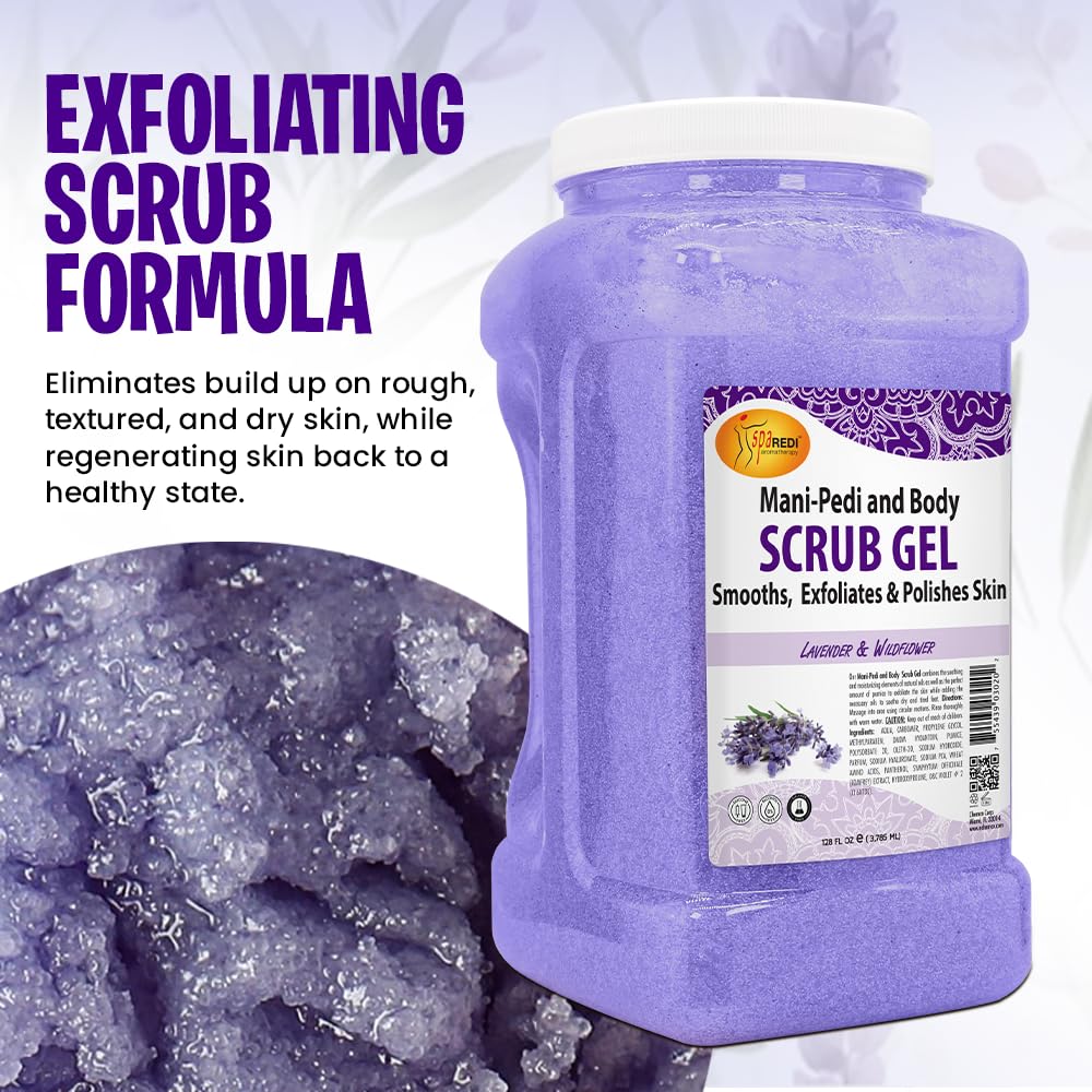 SPA REDI Pedi Scrub Gel Lavender & Wildflower Bucket (5 gallon size)