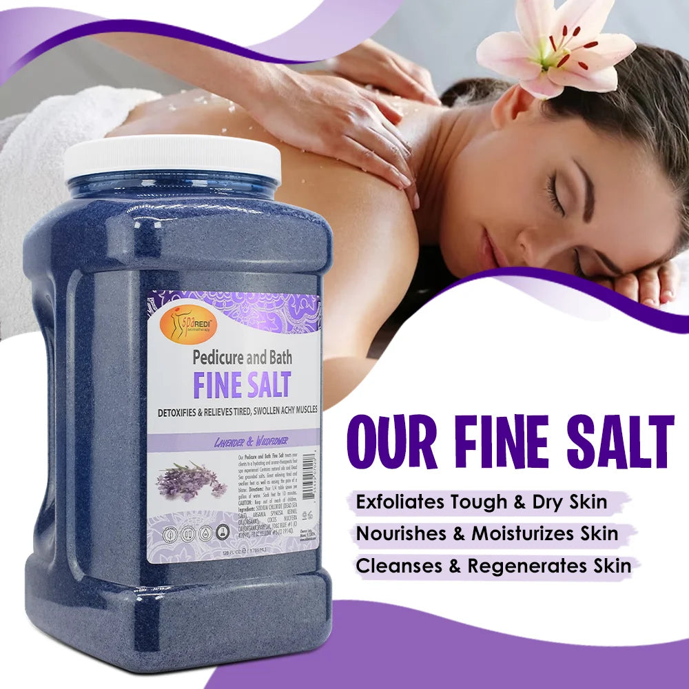 SPA REDI Pedicure and Bath Soak Fine Salt Lavender and Wildflower (5 gallon size)