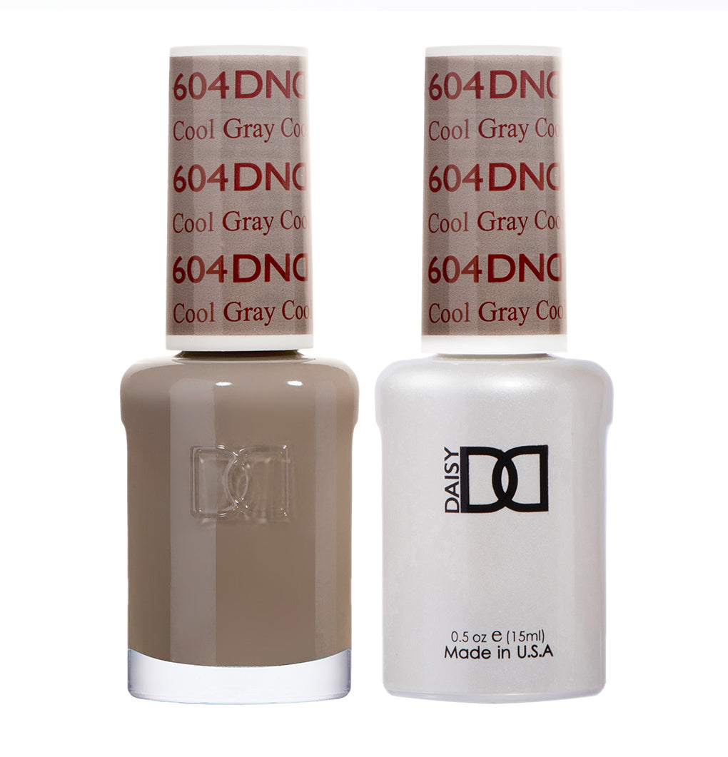 DND Matching Polish Set Gel & Lacquer 604 Cool Grey