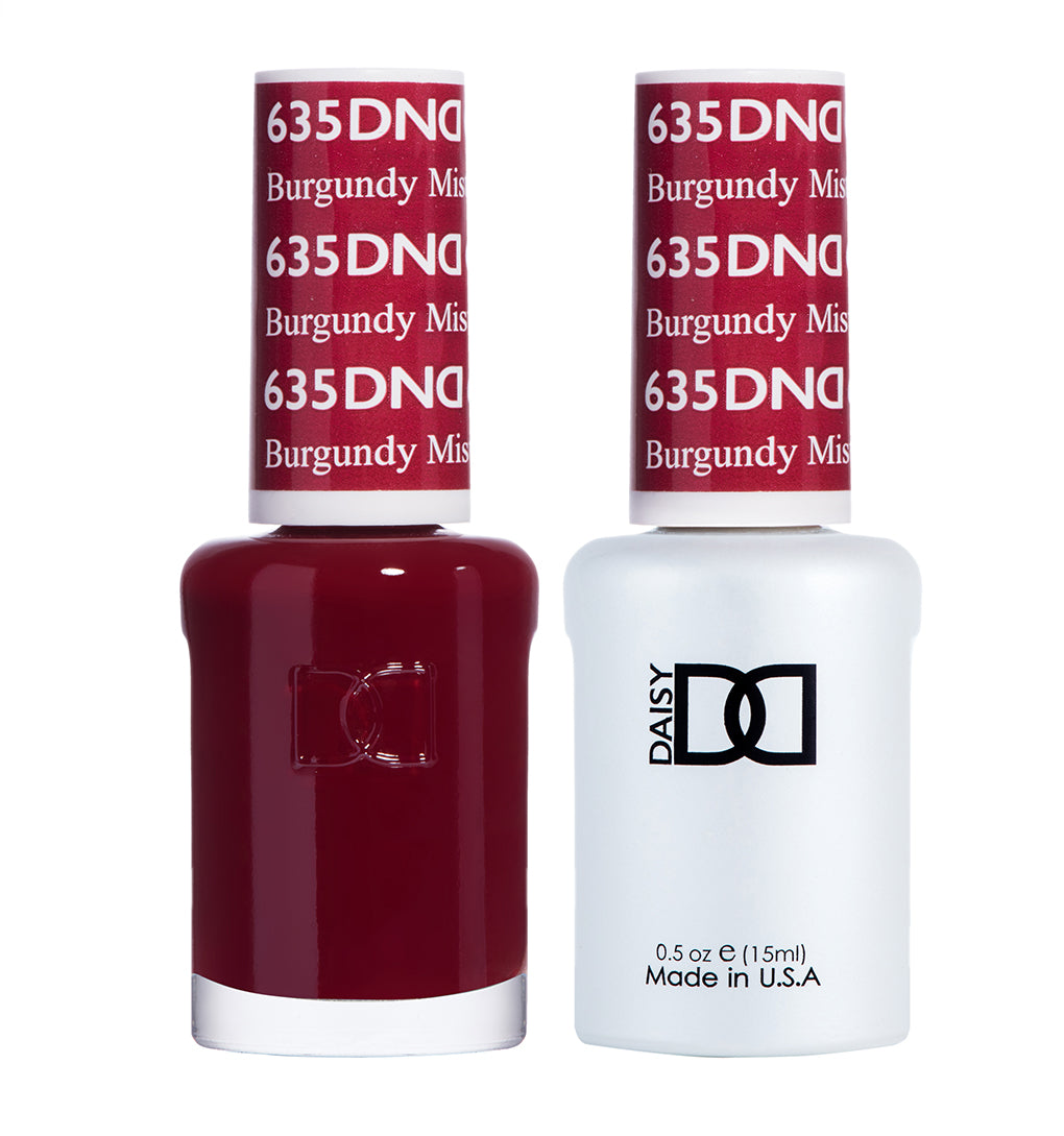 DND Matching Polish Set Gel & Lacquer 635 Burgundy Mist