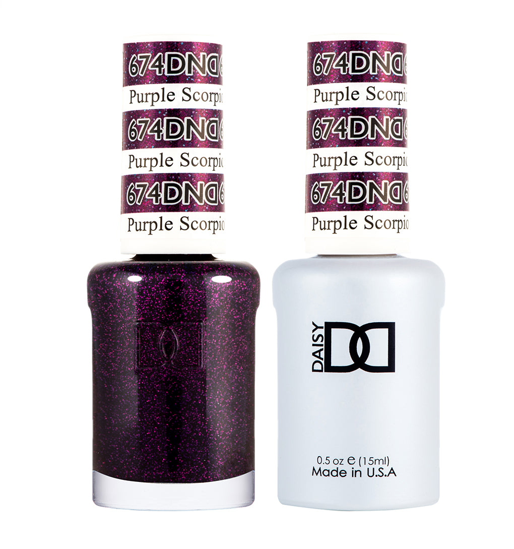 DND Matching Polish Set Gel & Lacquer 674 Purple Scorpio