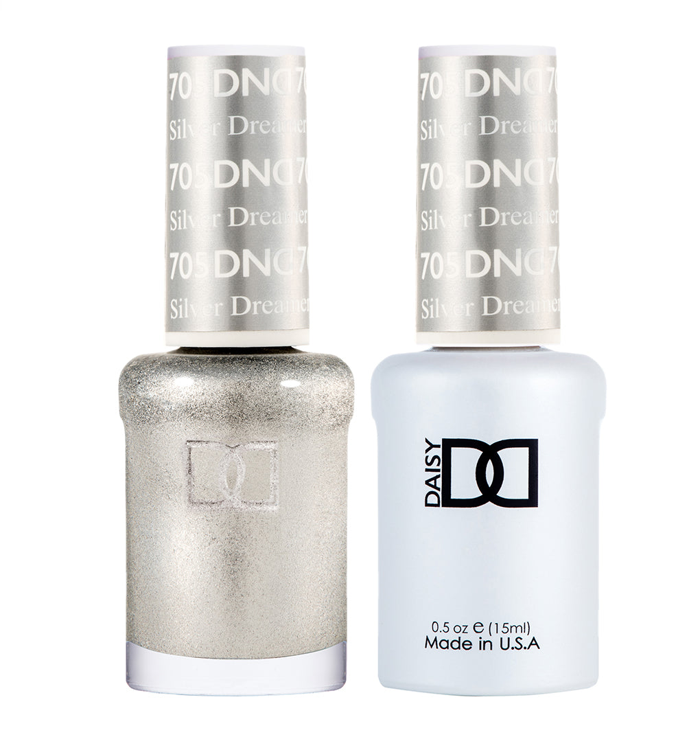 DND Matching Polish Set Gel & Lacquer 705 Silver Dreamer