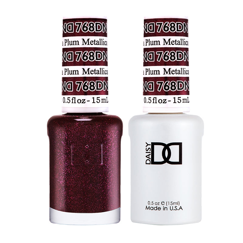 DND Matching Polish Set Gel & Lacquer 768 Metallica Plum