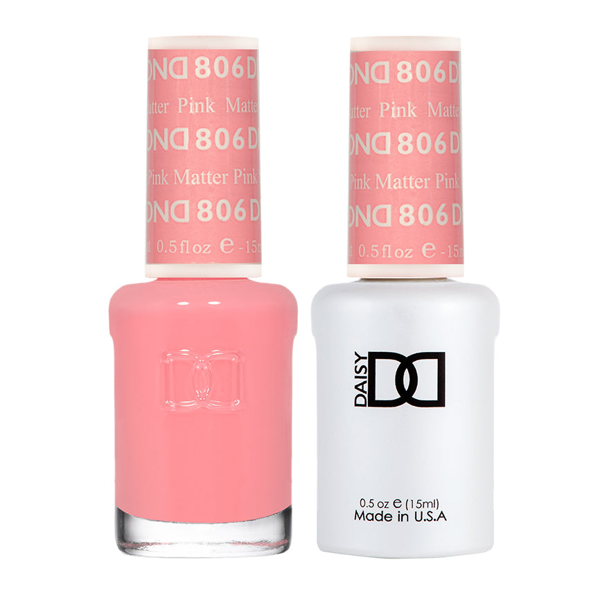 DND Matching Polish Set Gel & Lacquer 806 Matter Pink