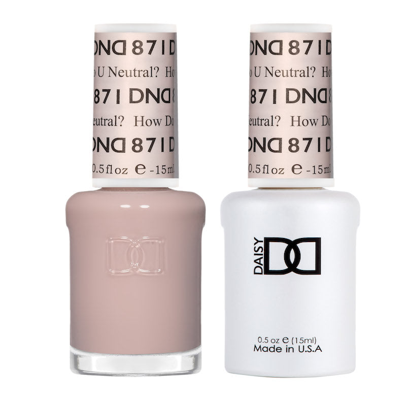 DND Matching Polish Set Gel & Lacquer 871 How Do U Neutral?