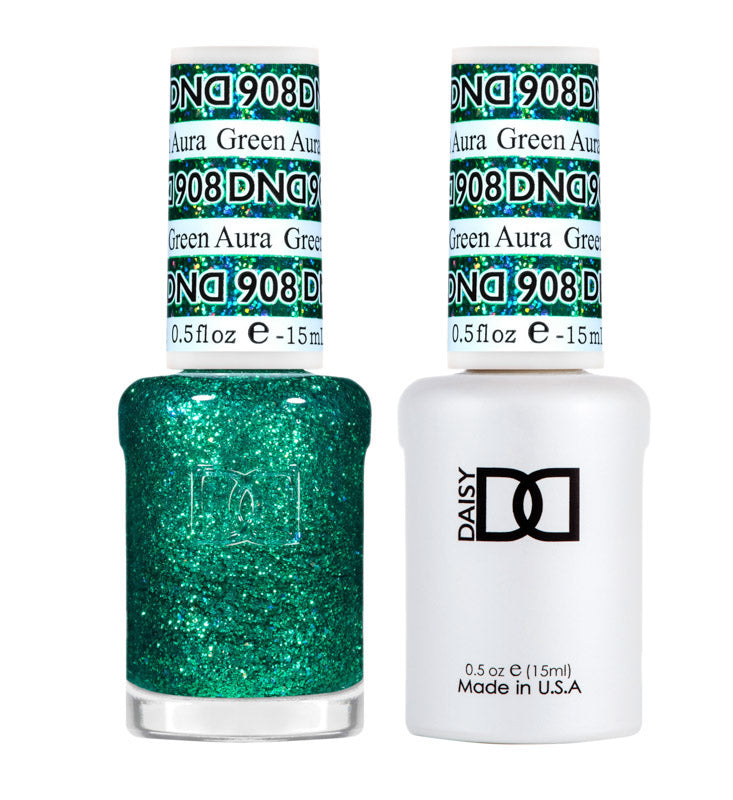 DND Matching Polish Set Gel & Lacquer 908 Green Aura