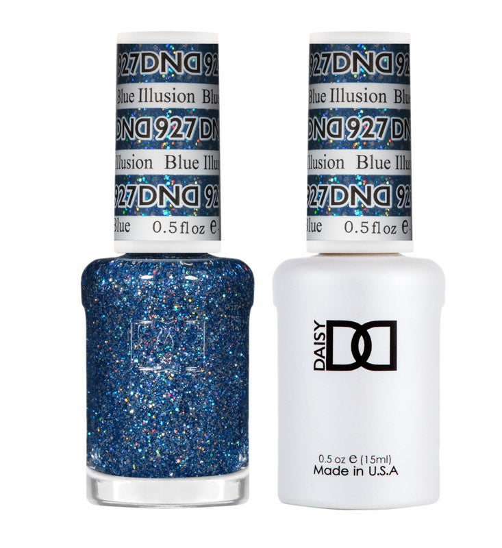 DND Matching Polish Set Gel & Lacquer 927 Blue Illusion