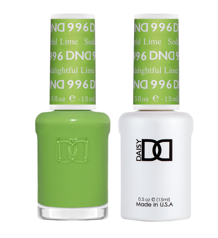 DND Matching Polish Set Gel & Lacquer 996 Sodalightful Lime