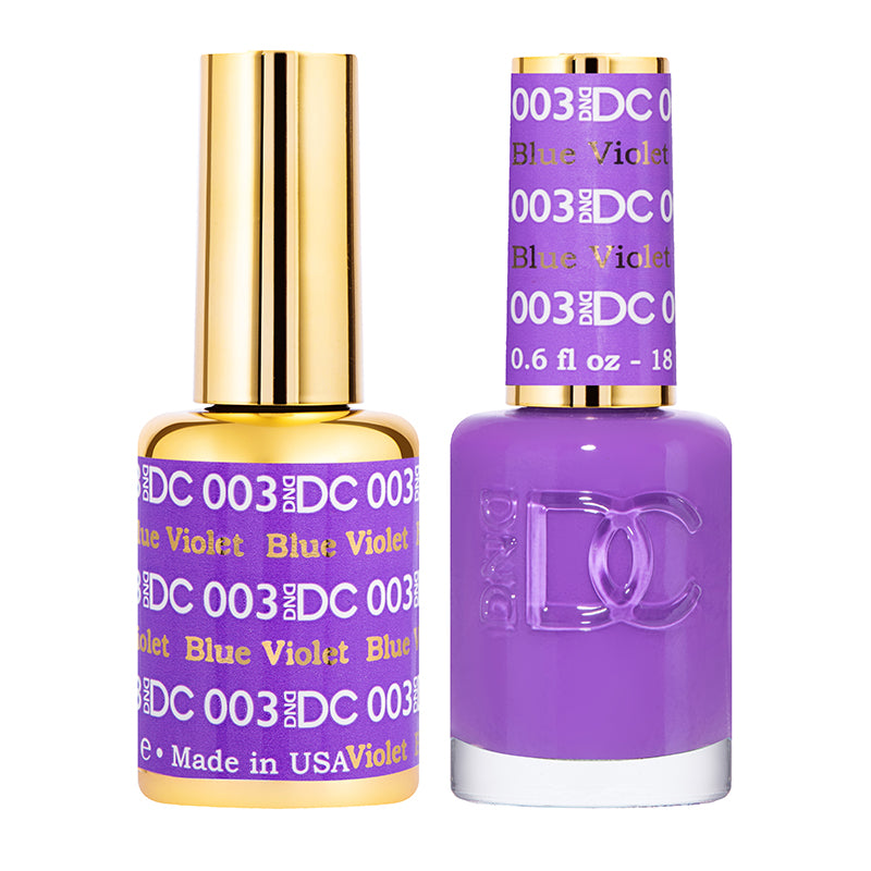 DND DC Matching Polish Set Gel & Lacquer #03 Blue Violet