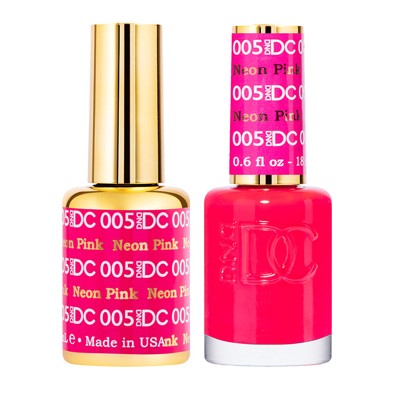 DND DC Matching Polish Set Gel & Lacquer #05 Neon Pink