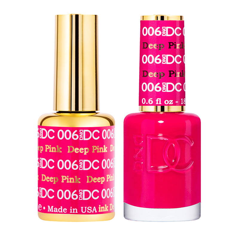 DND DC Matching Polish Set Gel & Lacquer #06 Deep Pink