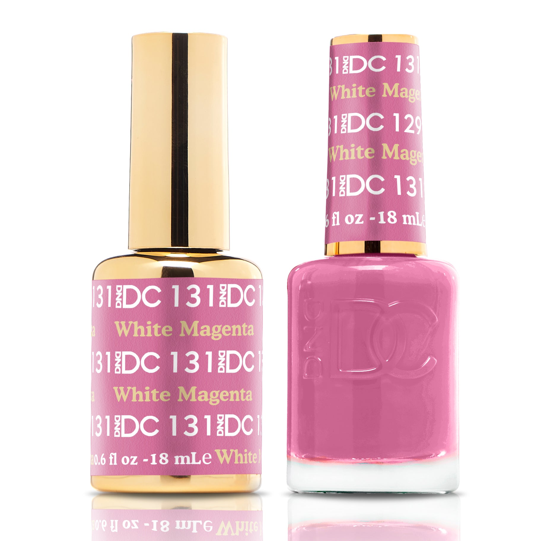 DND DC Matching Polish Set Gel & Lacquer #131 White Magenta