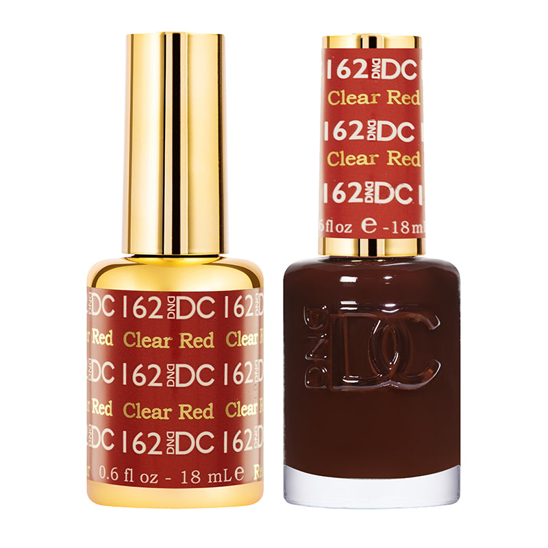 DND DC Matching Polish Set Gel & Lacquer #162 Clear Red