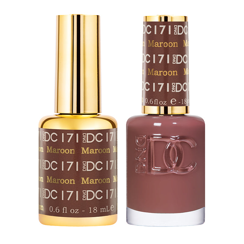 DND DC Matching Polish Set Gel & Lacquer #171 Maroon