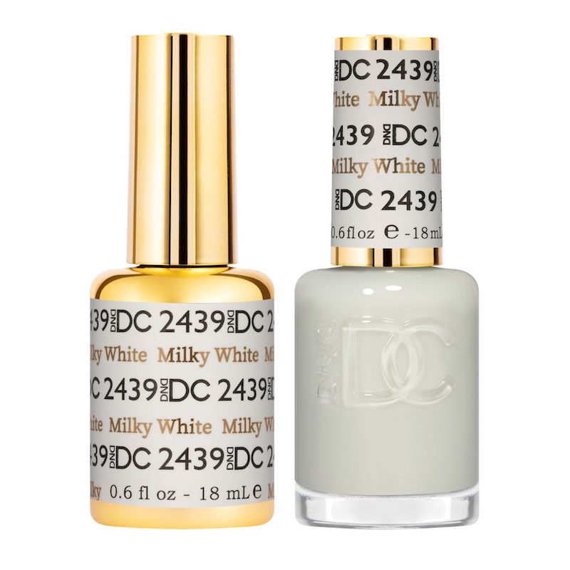 DND DC Matching Polish Set Gel & Lacquer #2439 Milky White