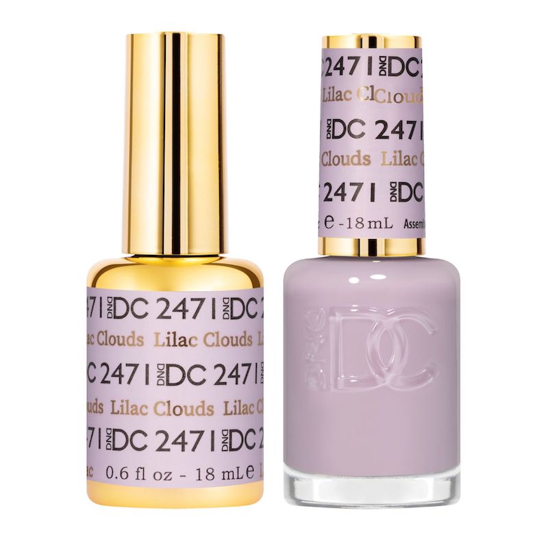 DND DC Matching Polish Set Gel & Lacquer #2471 Lilac Clouds