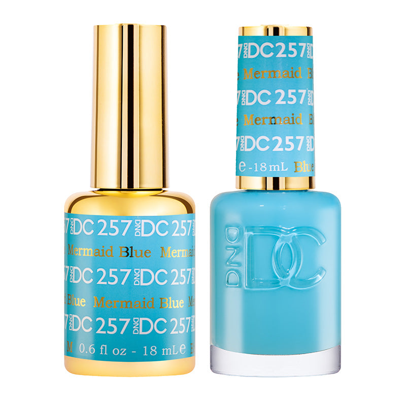 DND DC Matching Polish Set Gel & Lacquer #257 Mermaid Blue