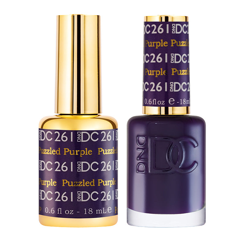 DND DC Matching Polish Set Gel & Lacquer #261 Puzzled Purple