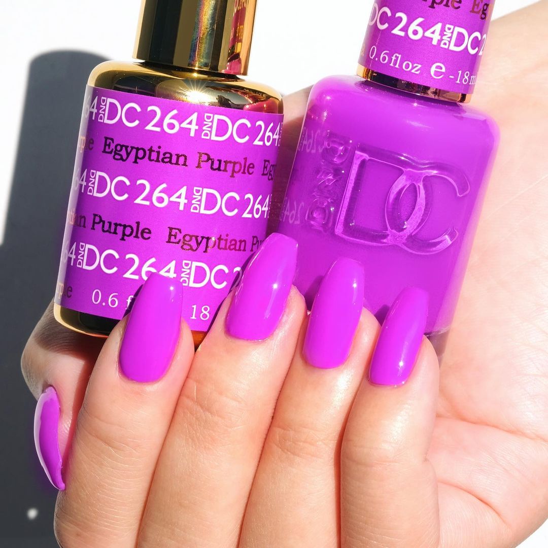 DND DC Matching Polish Set Gel & Lacquer #264 Egyptian Purple