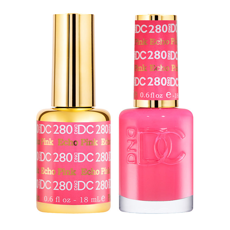 DND DC Matching Polish Set Gel & Lacquer #280 Echo Pink