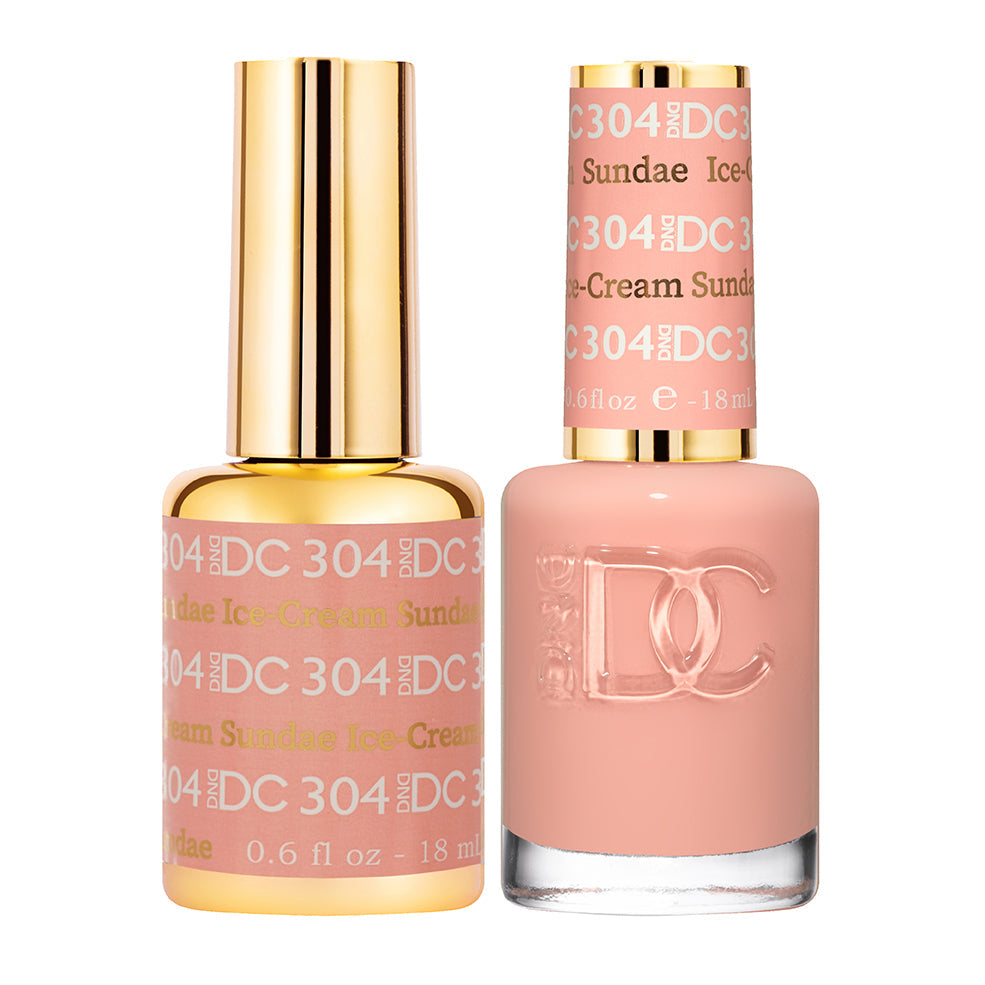 DND DC Matching Polish Set Gel & Lacquer #304 Sundae Ice-Cream