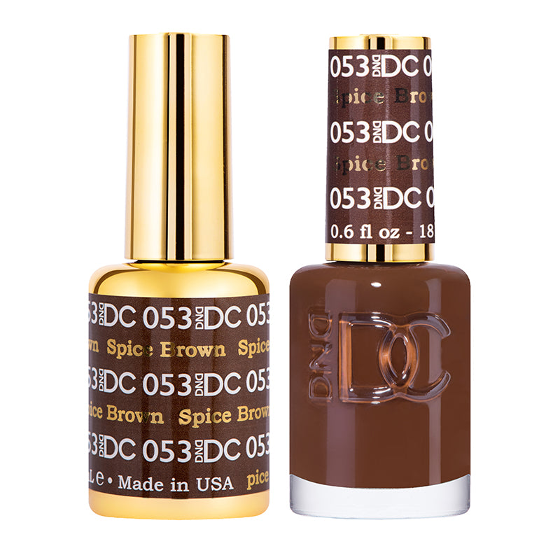 DND DC Matching Polish Set Gel & Lacquer #53 Spiced Brown