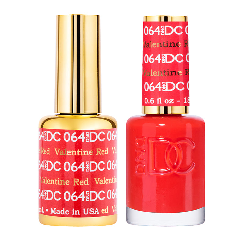 DND DC Matching Polish Set Gel & Lacquer #64 Valentine Red