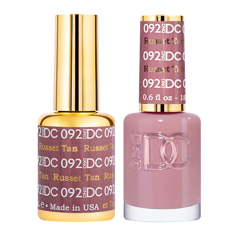 DND DC Matching Polish Set Gel & Lacquer #92 Russet Tan