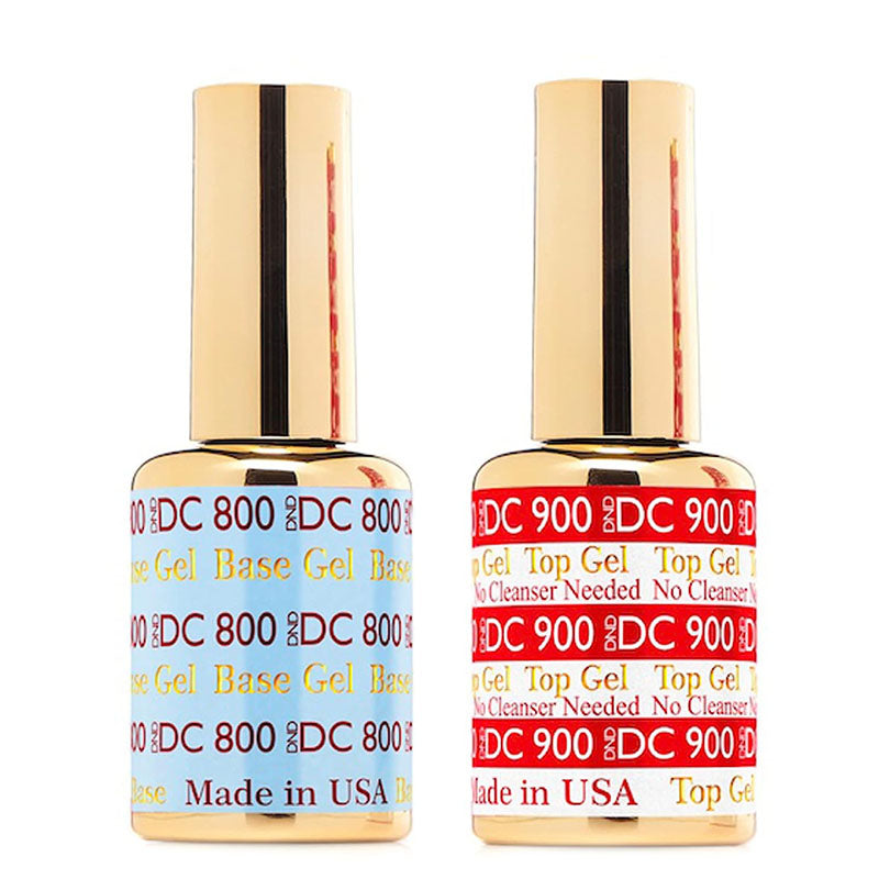 DND DC Gel Base Coat 800 & Non Cleanser Top Coat 900