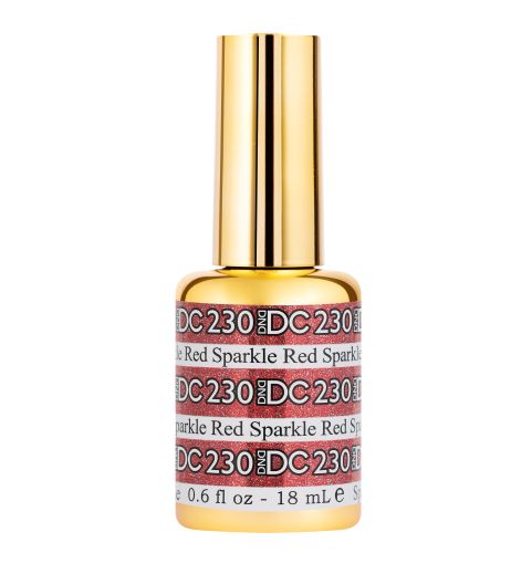 DND DC Soak-off Gel Polish #230 Sparkle Red 0.6 oz