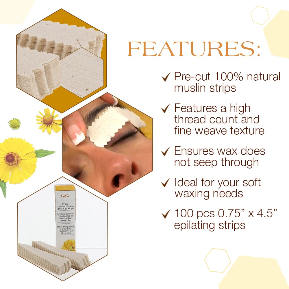 GiGi Petite Natural Muslin Epilating Strips