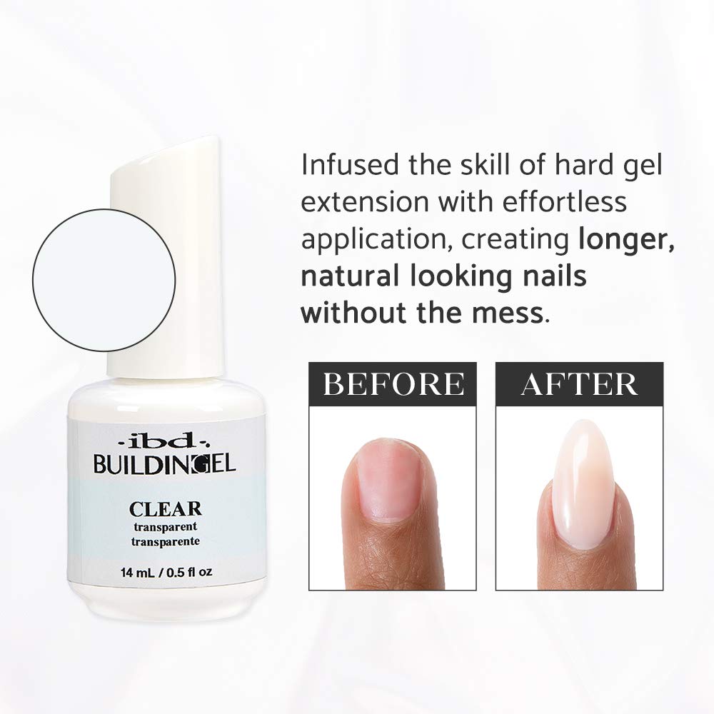 IBD Building Gel Hard Gel Nail Extension Clear 0.5 oz