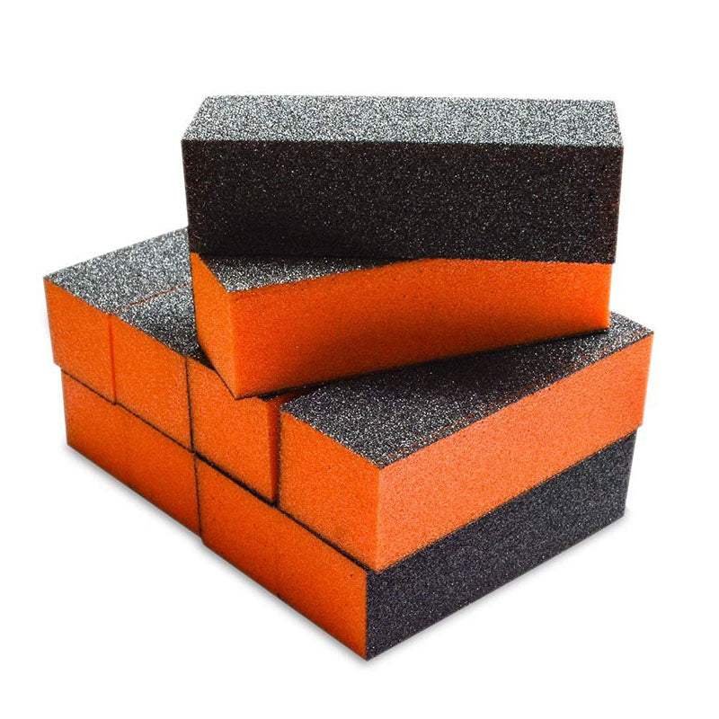 Panda Spa Nail Buffer Sanding Block Polisher Buffing File 80/100 Grit (Orange Black)