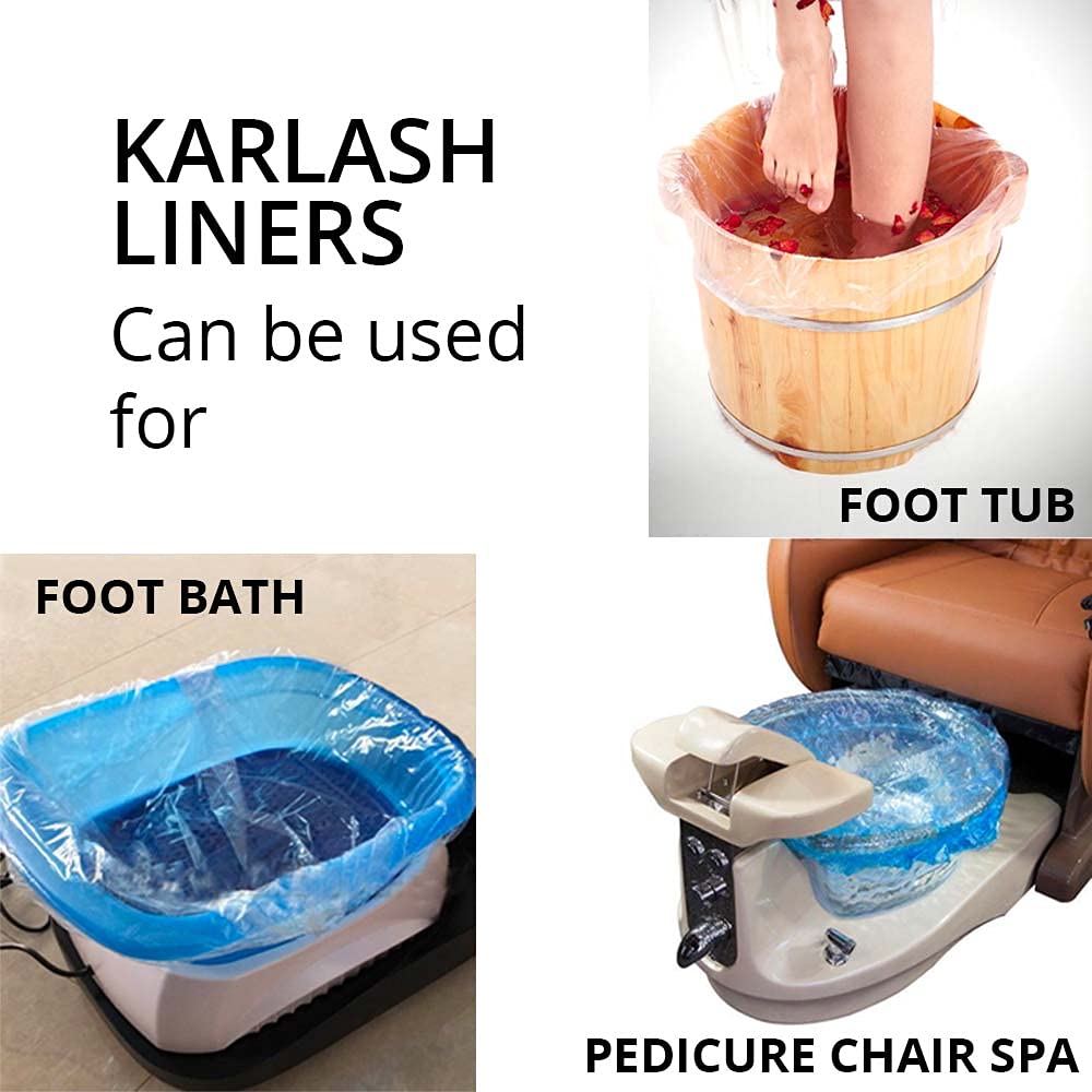 Disposable Pedicure Liners 200 pcs/case, One size fits all, Premium Quality perfect for Pedicure Spa, Foot Baths, Foot Spa