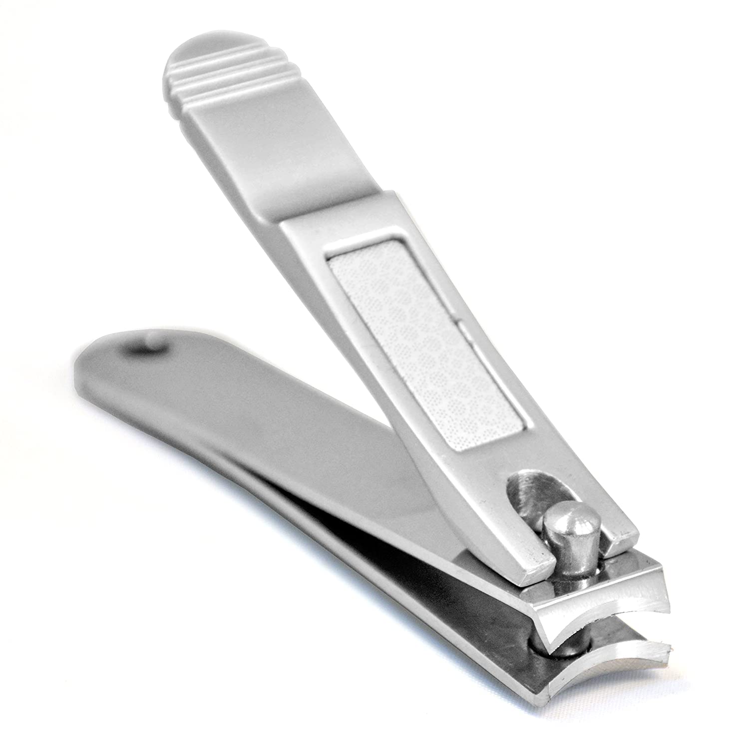 Karlash Stainless Steel Nail Clipper for Curved Blade Jaw with Nail File