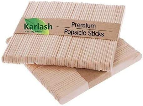 Karlash Craft Sticks Ice Cream Sticks Natural Wood Popsicle Craft Sticks 4.5 inch Length