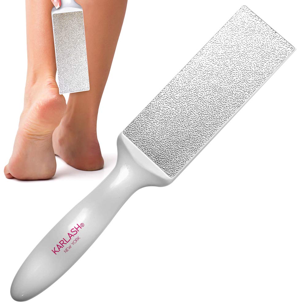 Karlash 2-Sided Hypoallergenic Nickel Foot File for Callus Trimming and Callus Removal, Ivory