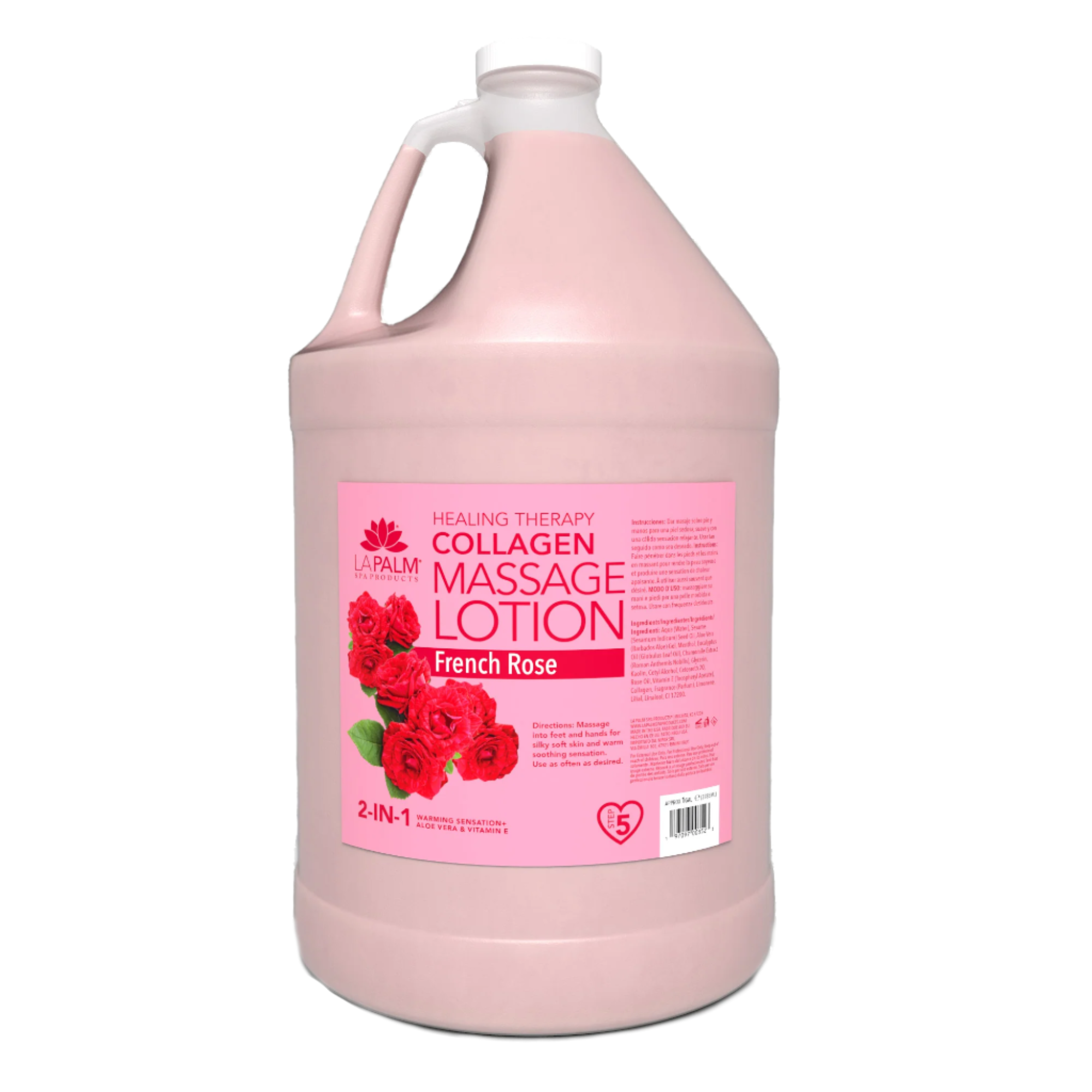 La Palm Healing Therapy Collagen Massage Lotion French Rose (1 Gallon)