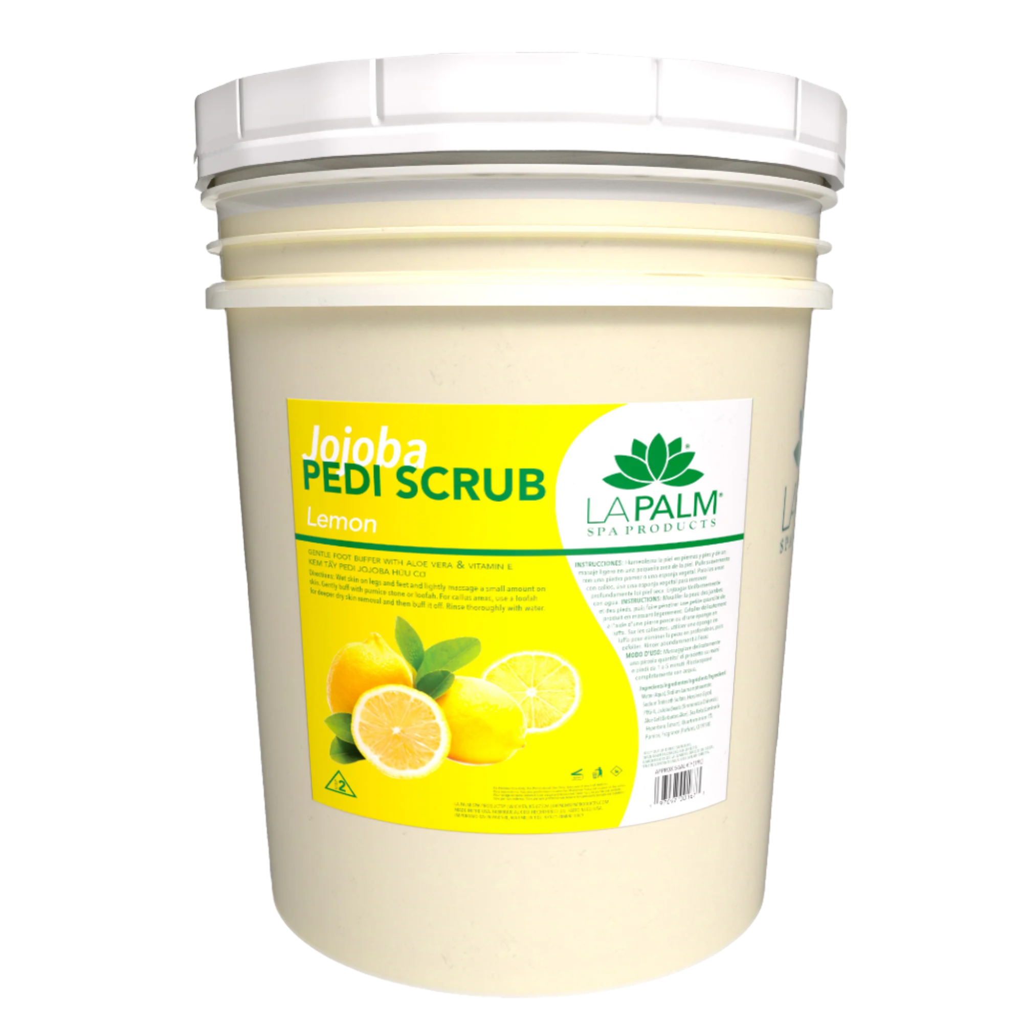 La Palm Jojoba Pedi Gel Scrub Lemon Bucket (5 gallon size)