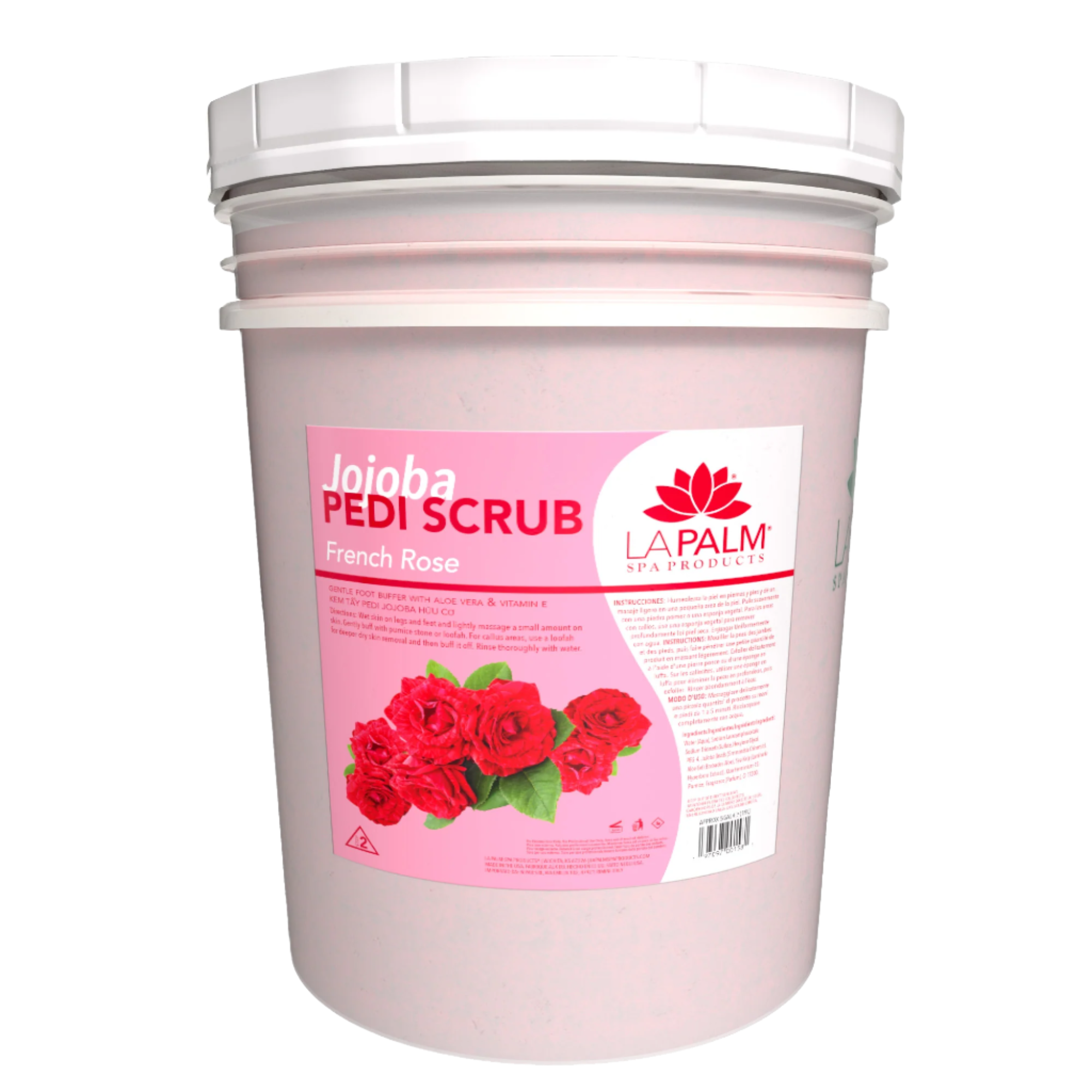 La Palm Jojoba Pedi Gel Scrub French Rose Bucket (5 gallon size)