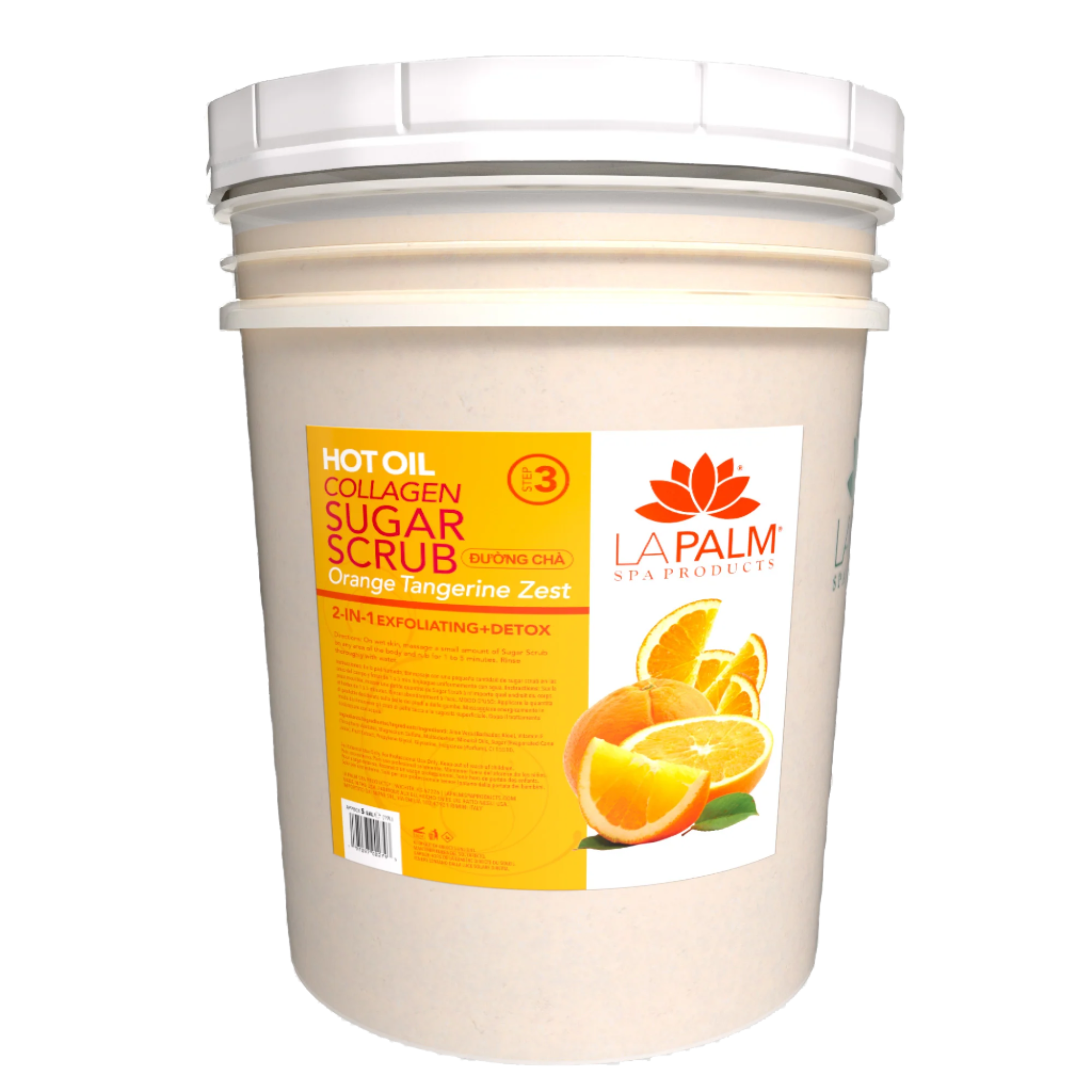 La Palm Hot Oil Sugar Scrub Orange Tangerine Zest Bucket (5 gallon size)