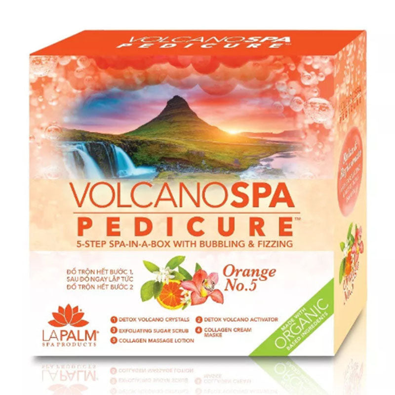 La Palm Volcano Spa Pedicure 6 Step Kit - Orange No.5