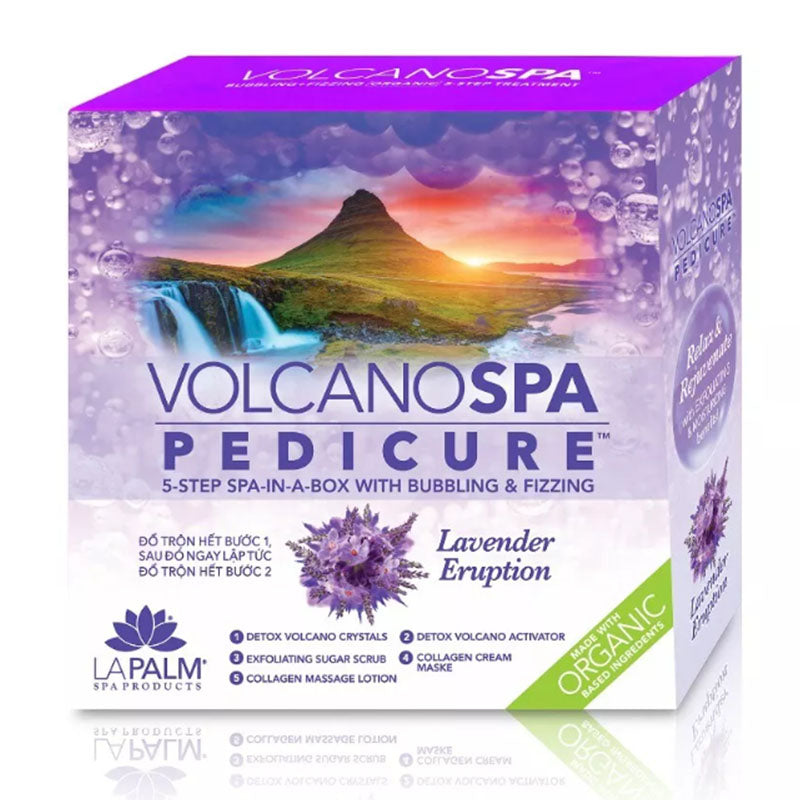 La Palm Volcano Spa Pedicure 6 Step Kit - Lavender Eruption