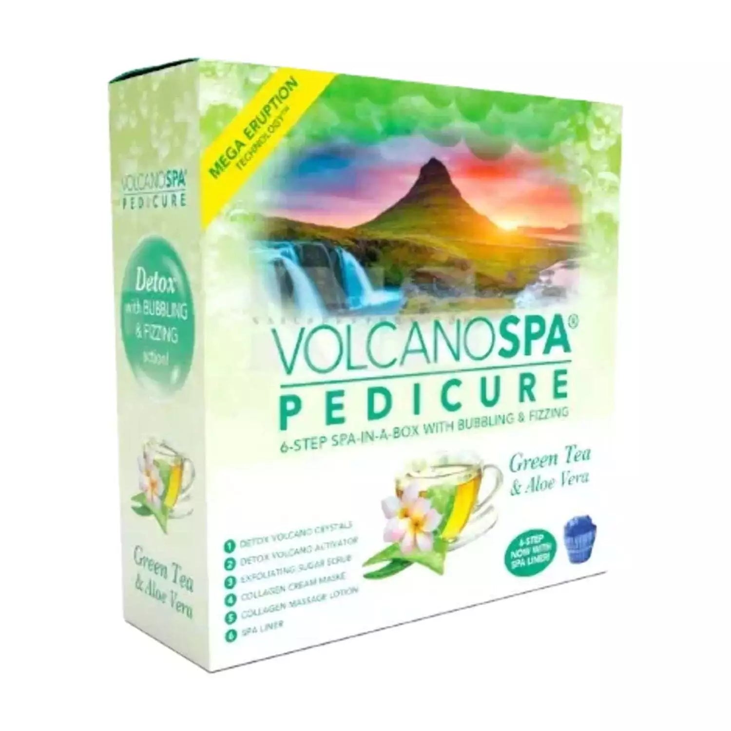 La Palm Volcano Spa Pedicure 6 Step Kit - Green Tea & Aloe Vera